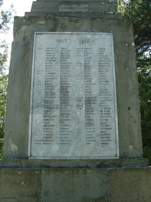Monumento ai Caduti di Castelnovo, commemorazione dei soldati sacrificatisi durante le guerre.