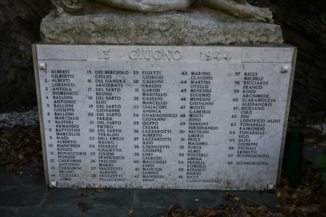 Monumento commemorativo dell'eccidio di Forno, in onore delle vittime del 15 giugno 1944.