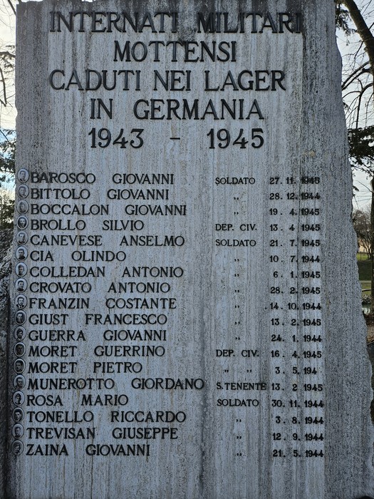 Monumento agli Internati Militari Mottensi, commemorazione dei caduti tra il 1943 e il 1945 in Germania.