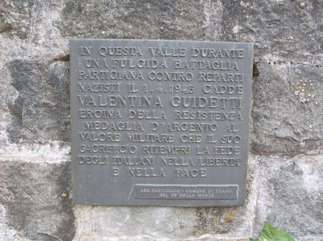 Monumento a Valentina Guidetti, eroina della Resistenza, medaglia d'argento al valore militare.