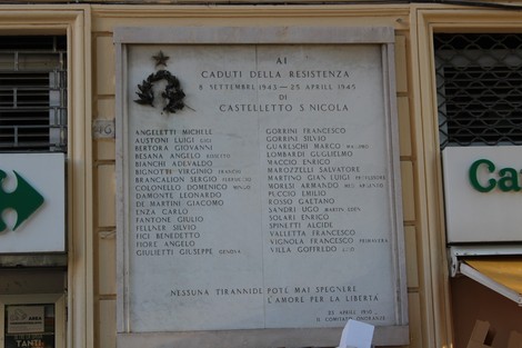 Lapide ai caduti partigiani di Castelletto, Comune di Genova (GE), foto 2