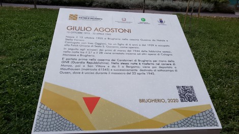 Pietre d'inciampo del Giardino della Memoria, commemorazione di vittime della persecuzione.