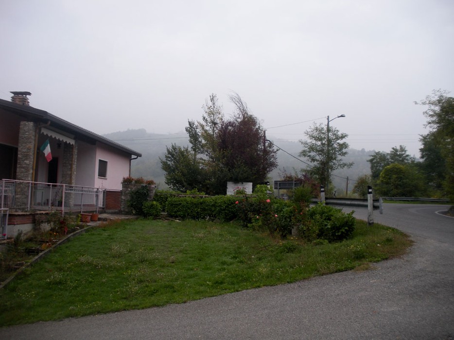 Monumento a Barbieri, immerso nel verde, tra natura e architettura, in un'atmosfera tranquilla e suggestiva.