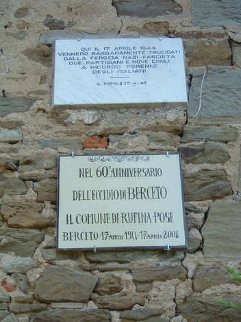 Lapide commemorativa del 60° anniversario dell'eccidio di Berceto, avvenuto il 17 aprile 1944.