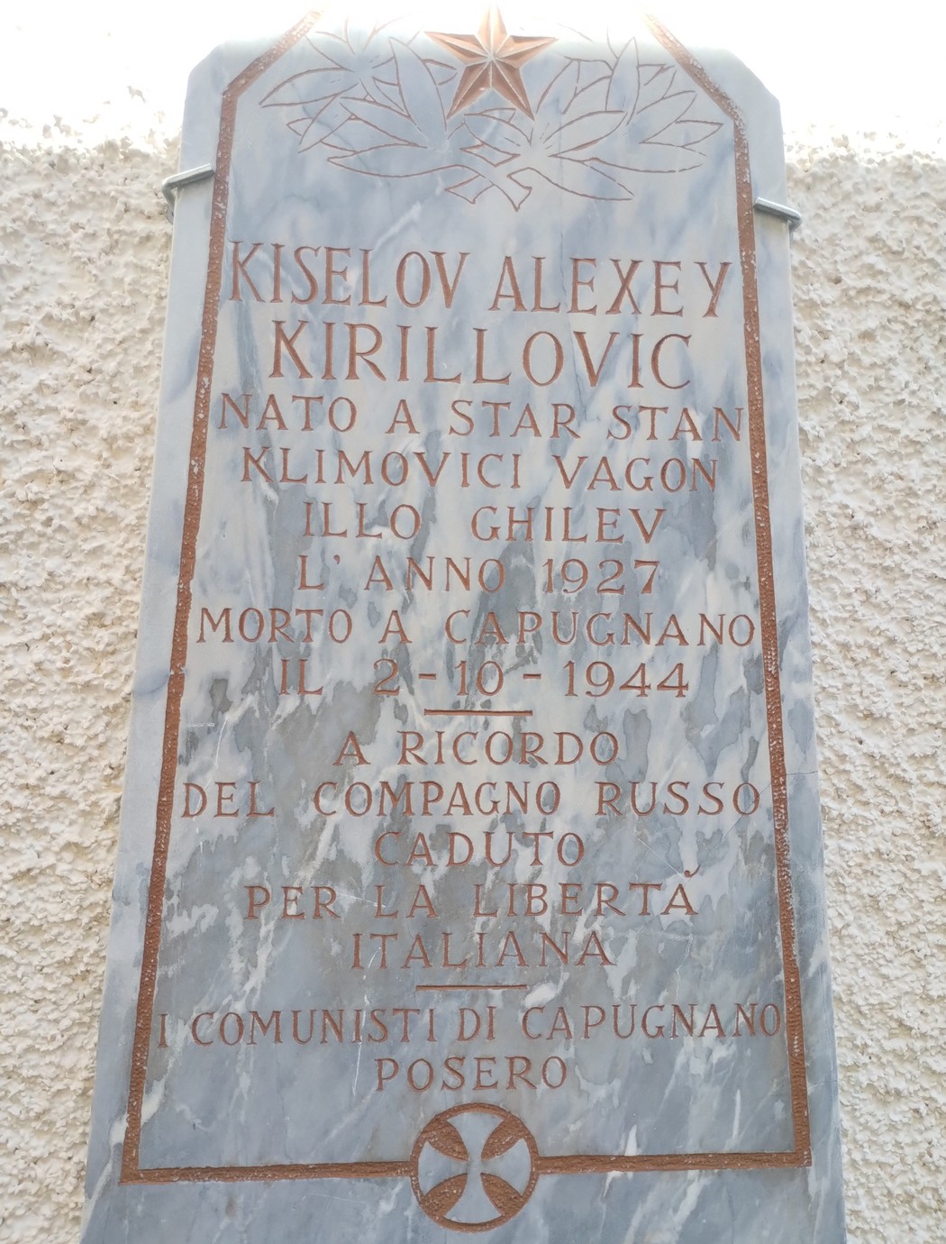 Lapide a Kiselov, Comune di Alto Reno Terme (BO), foto 1