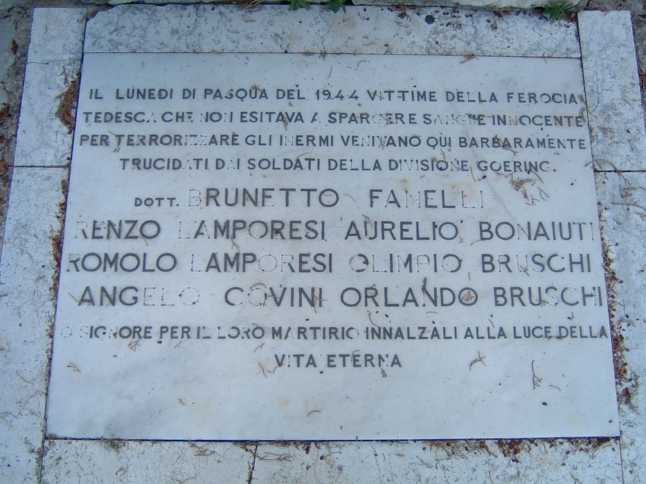 Monumento dedicato alle vittime della ferocia tedesca del 1944, situato a Castiglione.
