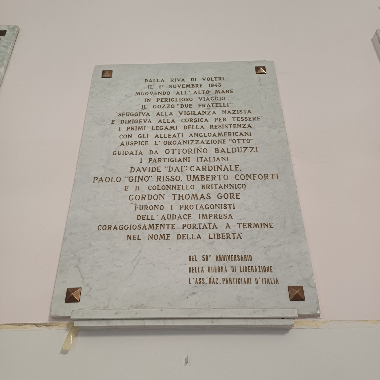 Lapide al "Due Fratelli", Comune di Genova (GE), foto 1