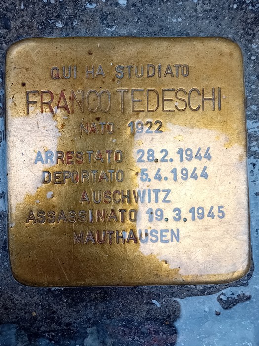 Pietra d'inciampo a Montalcini e Tedeschi, Comune di Torino (TO), foto 3