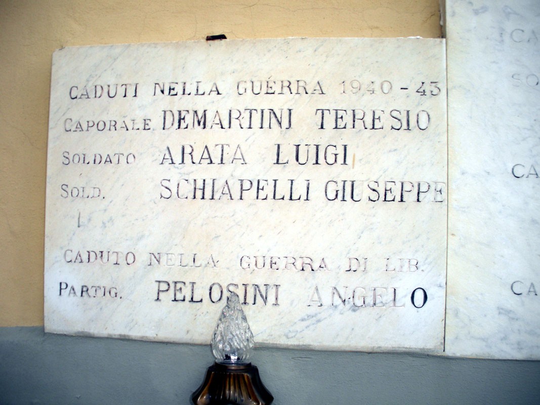 Lapide commemorativa ai caduti di Robecco Pavese, in memoria delle vittime delle guerre.