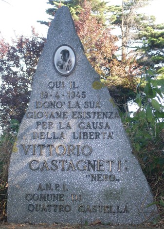 Monumento a Castagnetti, dedicato alla memoria di Vittorio Castagnetti, simbolo di libertà e resistenza.