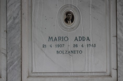 Sacrario dei partigiani di Torbella, commemorazione di Mario Adda, partigiano caduto nel 1945.