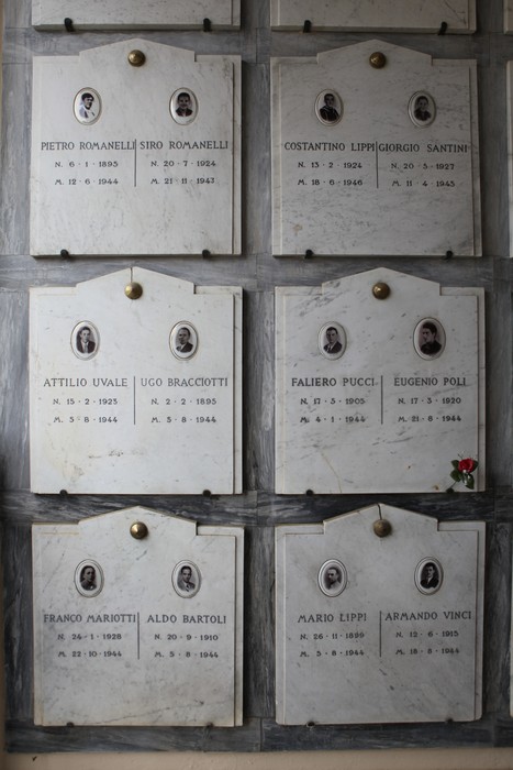 Sacrario dei partigiani fiorentini: omaggio ai caduti della Resistenza con targhe commemorative.