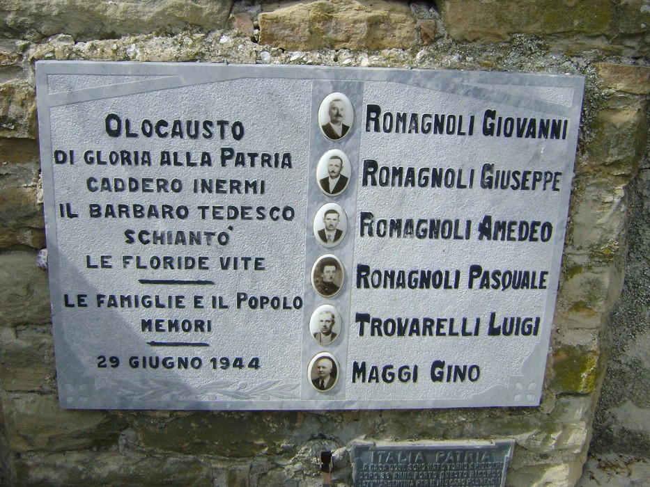 Monumento commemorativo ai caduti dell'eccidio di Montalvello, in ricordo delle vittime del 29 giugno 1944.
