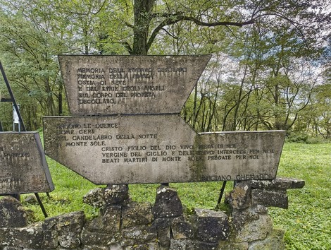 Rovine di San Martino circondate dalla natura, testimonianza della storia e della spiritualità del luogo.