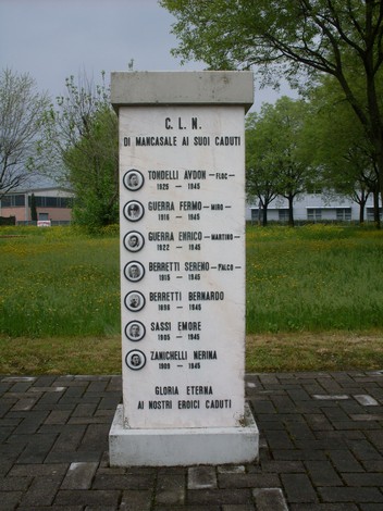 Monumento ai Caduti Partigiani di Mancasale, commemorazione dei caduti della Resistenza.