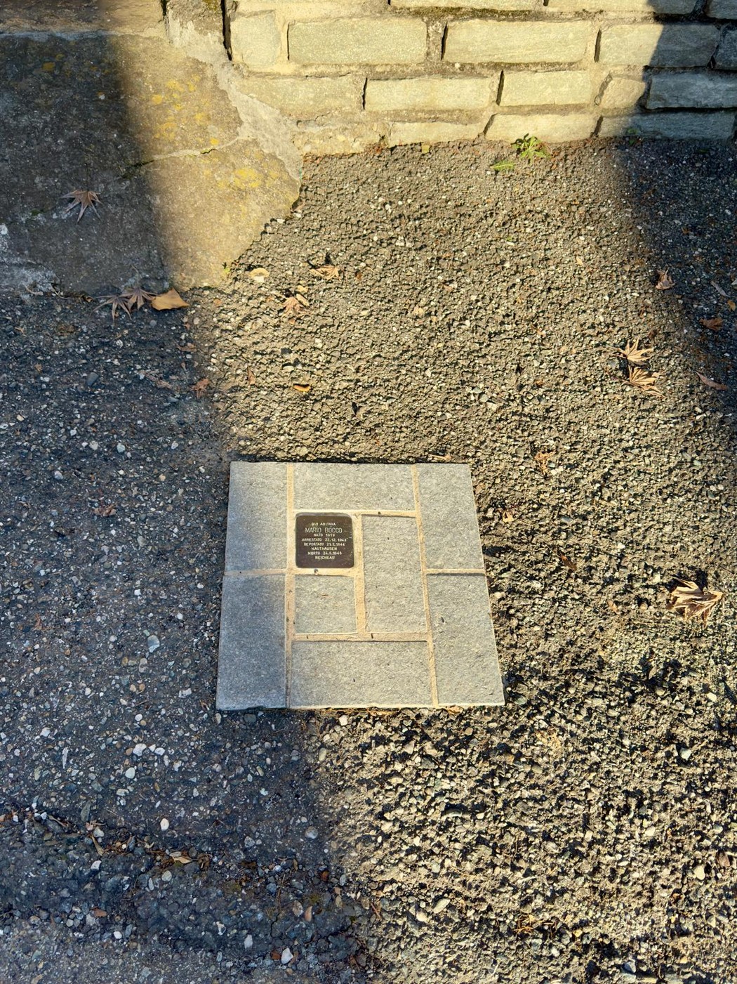 Pietra d'inciampo a Bocco, Comune di Condove (TO), foto 1