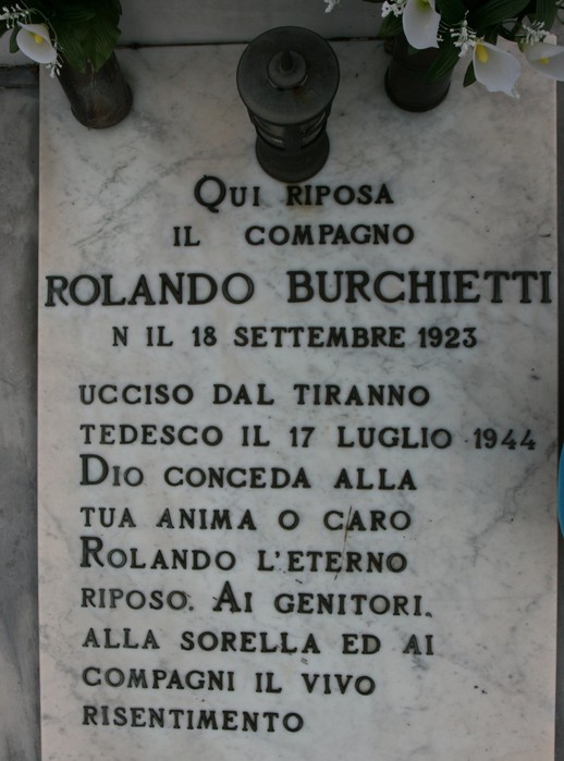 Sepolcro dei partigiani di San Martino alla Palma, dedicato a Rolando Burchetti, ucciso nel 1944.