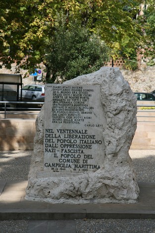 Monumento del ventennale, commemorazione della liberazione dal nazifascismo a Campiglia Marittima.