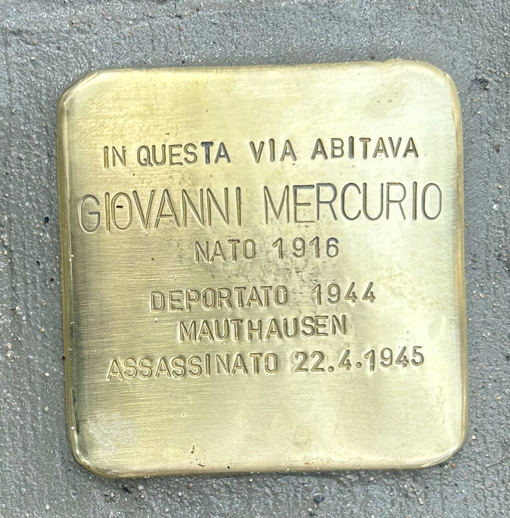 Pietra d'inciampo a Mercurio, Comune di Voghera (PV), foto 1