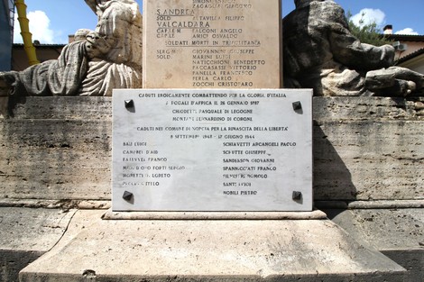 Monumento ai caduti di Norcia, commemorazione in ricordo dei soldati e della loro lotta per la libertà.