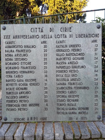 Monumento ai Martiri della Libertà, Comune di Ciriè (TO), foto 2