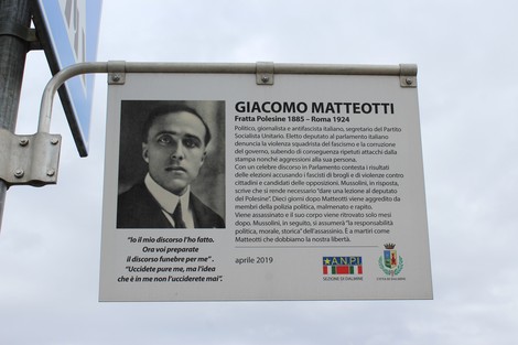 Targa a Matteotti, Comune di Dalmine (BG), foto 1