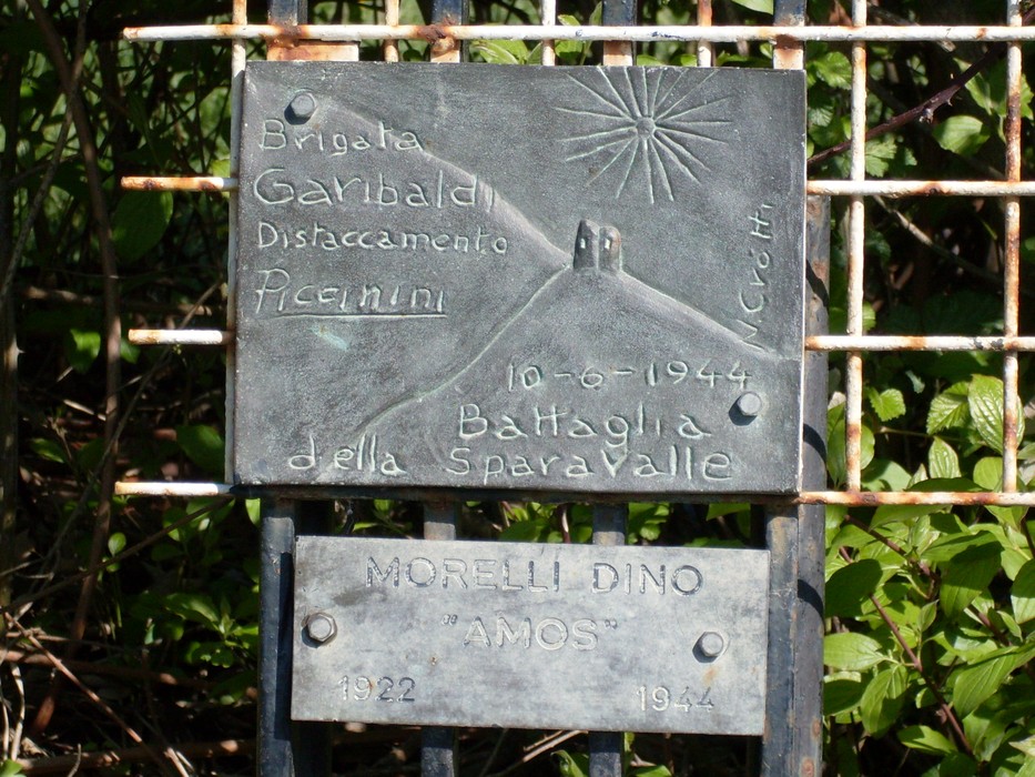 Monumento dedicato a Dino Morelli, in memoria della Battaglia di Sparavalle, avvenuta nel 1944.