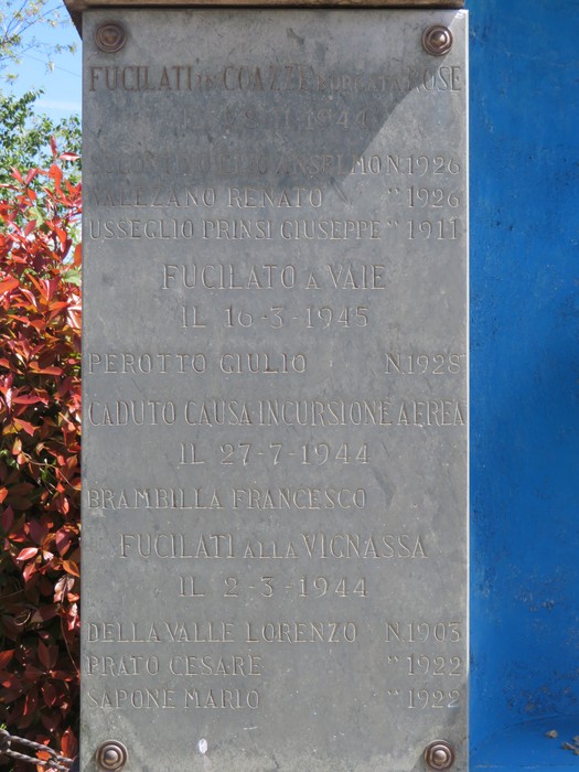 Monumento commemorativo dedicato ai partigiani fucilati durante la Seconda Guerra Mondiale.