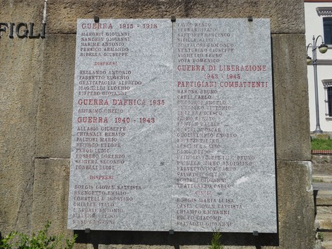 Monumento ai caduti di Bussoleno, commemorazione dei soldati e partigiani nelle guerre mondiali e di liberazione.