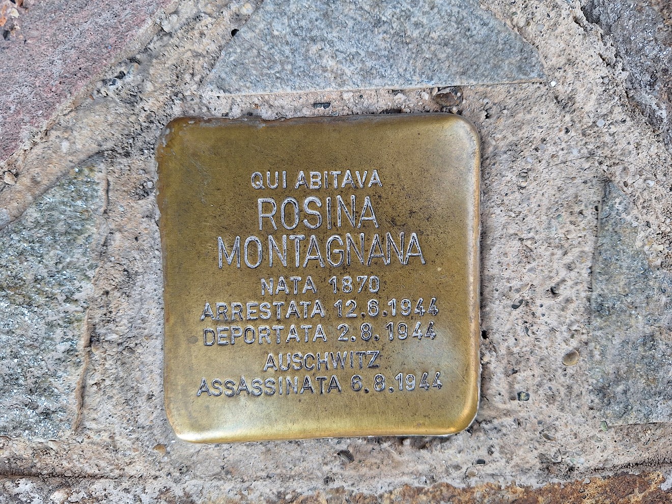 Pietra d'inciampo a Montagnana, Comune di Torino (TO), foto 1