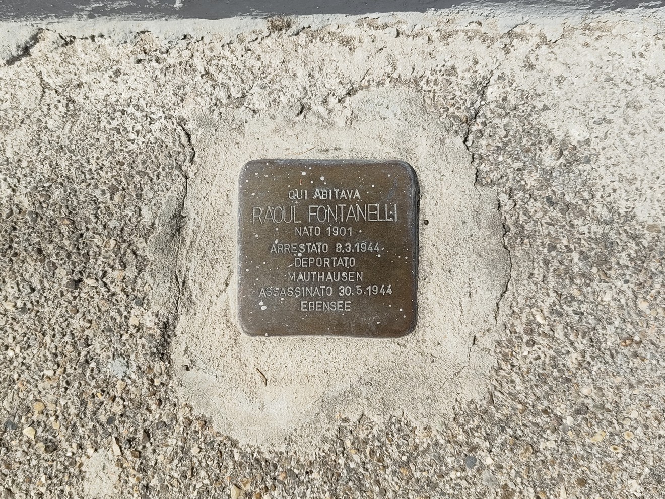 Pietra d'inciampo a Fontanelli, Comune di Empoli (FI), foto 1