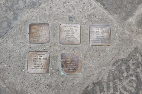 Pietre d'inciampo in memoria di Lombardi, Fagotti e altre vittime della persecuzione.