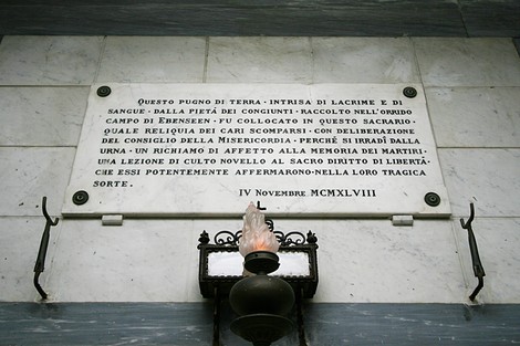 Cripta dei Deportati: memoriale che onora le vittime della deportazione e del sacrificio umano.