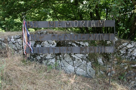 Monumento dedicato ai caduti del Parco della Linea Gotica, simbolo di memoria storica e rispetto.