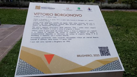 Pietre d'inciampo nel Giardino della Memoria, dedicate alla commemorazione delle vittime della Shoah.