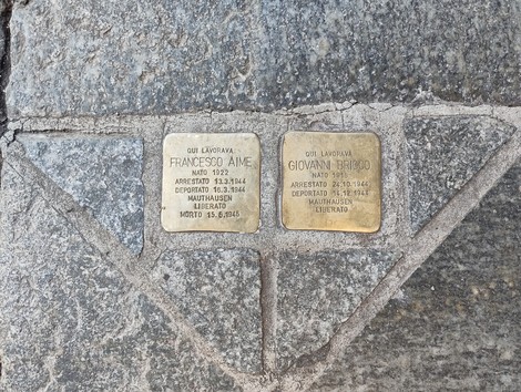 Pietre d'inciampo a Aime e Bricco, Comune di Torino (TO), foto 1